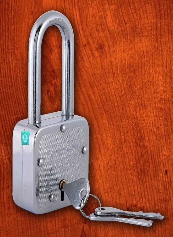 Ramson Steel Finish Atoot 8 Levers Hardened Long Shackle Lock with 3 Keys (65 Mm, Silver) - Image 3